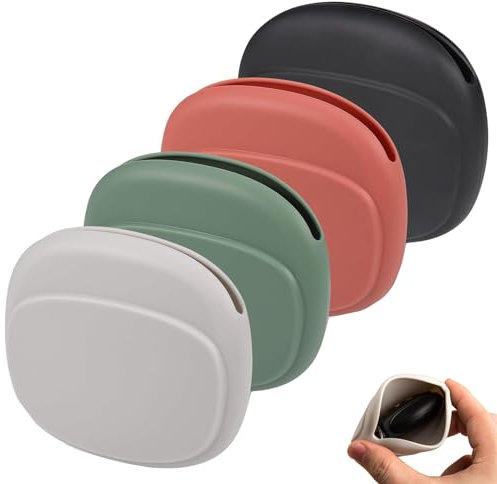 JJiaoLinin Funda de Silicona para Auriculares - Mini Estuche de Transporte y Almacenamiento de Cables de Datos