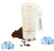 ZHUIYIWIN Taza térmica café para llevar 500ml, taza de café para llevar con tapa y pajita, Termo Café Hermético para Café Frío y Caliente, Leche y Té Térmica de Acero Inoxidable BPA Free (Orquídea)