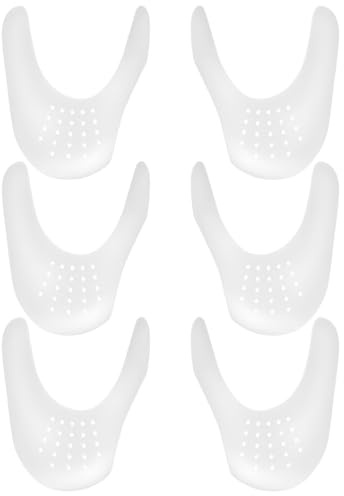 Gaomoeny Anti-rynk-skor, förhindrar sneakers, rynkor, fördjupning, sneakerskydd, mot skoknivar, anti-rynk-skor, skyltskydd för män (vit), Ren vit, Weiß (3 Paare)