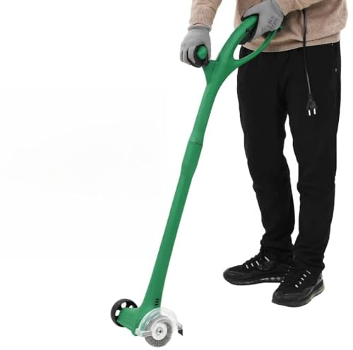 sephironlbb Limpiador eléctrico para juntas de 140 W, con cepillo de nailon y metal, 10 cm de diámetro, con cable, para malas hierbas y musgo en bordes, aceras y zonas de arriates