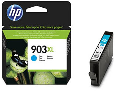 HP 903XL Cyan, T6M03AE, Originalpatrone HP 750 Seiten, hohe Kapazität, druckerkompatibel HP OfficeJet 6950, OfficeJet Pro 6960 und 6970, Blau