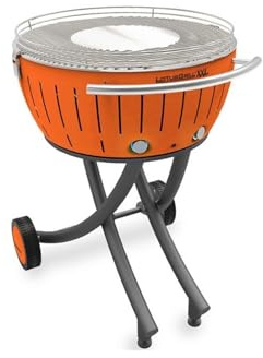 Lotusgrill XXL (G600) trädgårdsgrill 21,8 kg, mandarin-orange med USB-anslutning