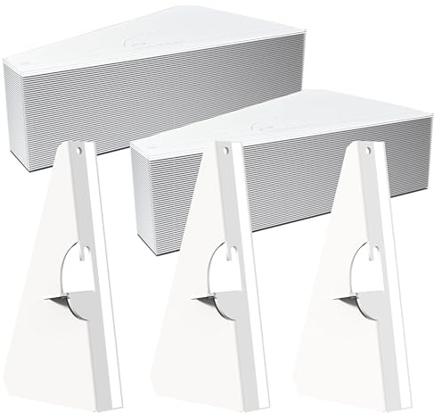 CoroRio 60 Pack 9 Inch Self Stick Cardboard Easel Backs, Picture Frame and Art Easel Stand, Use for Photos, Signs, Crafts, (Pack of 60, White)