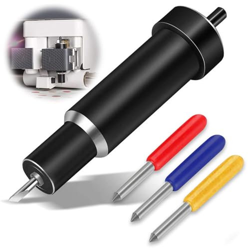 3 Pcs Deep Cut Blade with Housing, Knife Blade with Drive Housing, Three Different Degrees, 45° Standard Blade, 30° Fine Point Blade, 60°Deep Cut Blade, for Balsa Wood, Mat Board, Chipboard Engraving