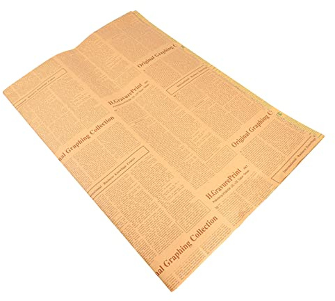 minkissy Papel de Obsequio Kraft Vintage Diseño de Periódico Inglés 20 Unidades para Envolver Flores y Libros para Ocasiones Obsequios y Merchandising