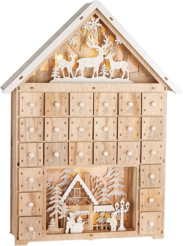 BRUBAKER Adventskalender zum Befüllen - Weihnachtshaus 2026