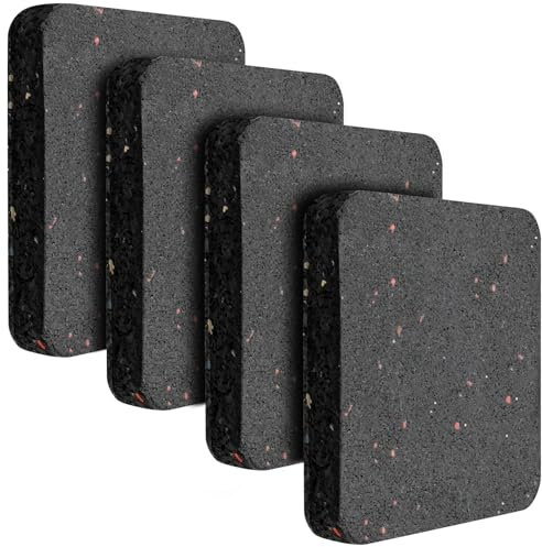 4 Stück Schwingungsdämpfer Waschmaschine, Waschmaschinen Pads aus Gummi, 90x90x15mm Waschmaschine Unterlage Antivibrationsmatte für Waschmaschine, Kühlschrank, Trockner