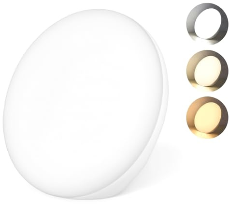Crimskies Sad Lamp - Lampada da 10.000 Lux per terapia della luce solare, senza raggi UV, colori/luminosità e timer regolabili, lampada diurna per casa/ufficio