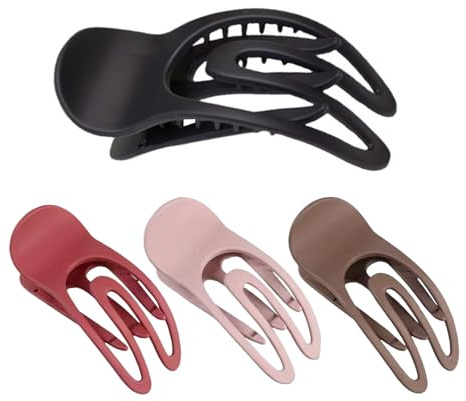 Clip para el pelo Duck Bill - PC de 3,35 pulgadas 4 unidades | Clips de sección de pelo | Horquillas ovaladas planas con diseño duradero | Clips para la cabeza de pato | Accesorios de estilo para