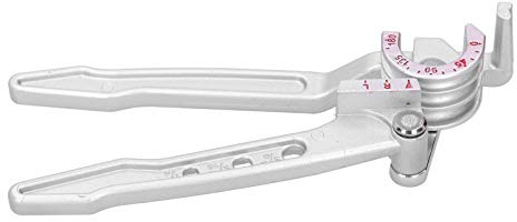 Manuell rörbockare av aluminium, 180 graders rörbockningsverktyg med ergonomiskt handtag, kompakt böjare för koppar- och aluminiumrör, stöder 1/4 5/16 3/8 storlekar