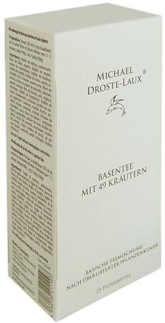 Droste-Laux Basentee mit 49 Kräutern 25 Stück (Kräutertee, Filterbeutel, Tee für Fastenzeit oder Diät) 120501