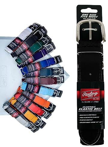 Rawlings Adjustable Belt | One Size Fits Most (18-36) | Black