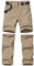 FLYGAGA Kinder Outdoorhose Wanderhose Zip Off Hose abnehmbare hosebeine Shorts Trekkinghose Unisex Jugend Mädchen Sommer mit Gürtel Schnelltrocknend Atmungsaktiv,Khaki,M