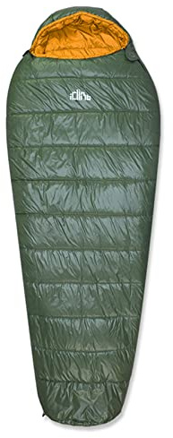 iClimb 3M Thinsulate Insulation Mummy Sleeping Bag with Compression Sack Ultralight Compact Warm Washable for Adults Indoor Outdoor Backpacking Camping Hiking (41F, Green)