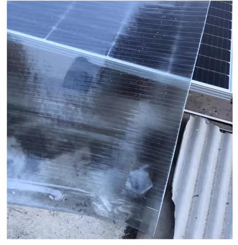 UHEKC Feuille Polycarbonate, Plaque de Remplacement 0,8mm, Marquise de Porte Exterieur, Résistant À La Pluie Et UV, pour Serre, Toits, Abris D'auto(0.5x1m)