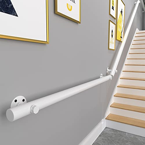 Rampe d'escalier murale rustique IL Échelle Barre d'appui de sécurité pour porche et loft Design d'angle rond Sans barrières en bois Idéal pour un accès sûr à la maison