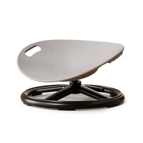 Gralara Chaise Sensorielle Rotative 360° Chaise d’équilibre Rotative Ergonomique Siège Sensoriel Rotatif pour tout-Petits, Gris