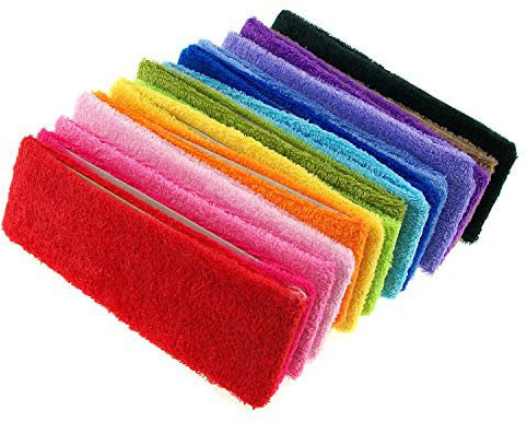 Fashionable Cotton Stretchy Headbands Sweatbands - 15pcs Mixed Colors for Gym, Workout, Yoga, Dance, Exercise & Fitness