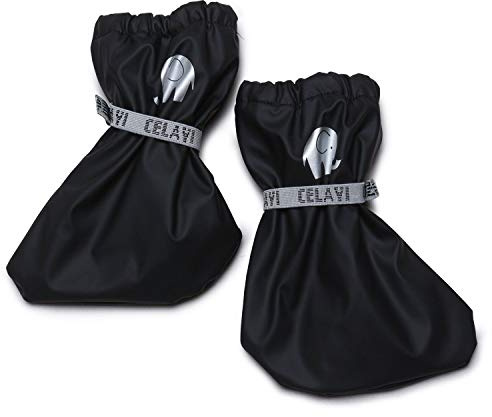 Celavi Thermo Füßlinge Regenfüßlinge Fleece Matschfüßlinge wasserdicht (1 (17 cm), schwarz)