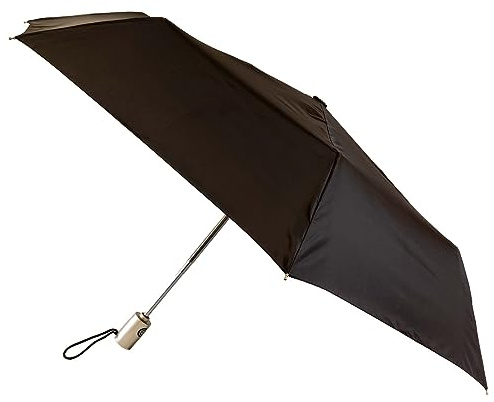 Totes NeverWet technology, Auto Open Auto Close, Black 43 arc Umbrella, Medium