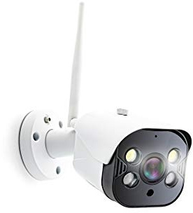 Caliber Smart Home -Überwachungskamera -Kamera in und Outdoor - Bewegungssensor - Build-In Mikrofon und Lautsprecher - Full HD - HWC404 - WiFi - Automatisches Tracking - MicroSD - IP66 - weiß