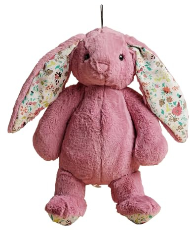 Pet Lou 15 Inch Rabbit Dog Chew Toy, Super Soft & Durable Plush with Crinkle Ears & Built-in Long Lasting Squeakers, Interactive Stuffed Squeaky Dog Toy