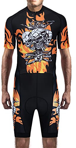 weimostar Radtrikot für Herren, Triathlon-Anzüge, einteilig, kurzärmelig, mit Taschen, Trisuits, Jp8008, XXL