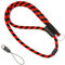 stylected Schlüsselband lang (rot schwarz - 45cm) - Schlüsselanhänger mit Schlüsselring, abnehmbarer Schlaufe und Sicherheitsverschluss - Lanyard für Männer, Frauen, Mädchen, Jungs und Kinder (Rot)