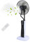 Yakimz Standventilator mit Wasser Ultraschall-Sprühnebe, Fernbedienungl Wasserkühlung | 4 Geschwindigkeitsstufen | Nachtmodus | Turbostufe | Timer | 80° Oszillation, Leise, Schwarz