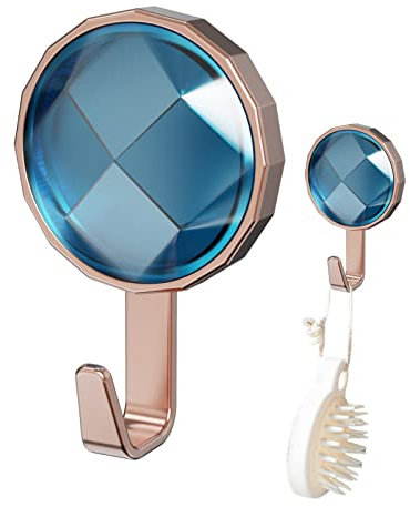 Kasmole Haken Selbstklebend, Klebehaken Selbstklebend Handtuchhaken, Handtuchhalter Wall Hooks Haken Ohne Bohren, Küchenhaken Kleiderhaken Türhaken, Ideal Für Bad Toilette Büro, Blau
