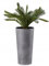 HowHomely Glatt Blumentopf Gross Hoch 57 cm mit Pflanzkübel Einsatz 30 cm Durchmesser - Grau Pflanzkübel Groß aus Kunststoff für Deko Wohnzimmer Garten oder Terrasse