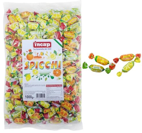 Caramelle Dure Incap Orange & Lemon Spicchi Arancia e Limone Busta da 1 kg Senza Glutine