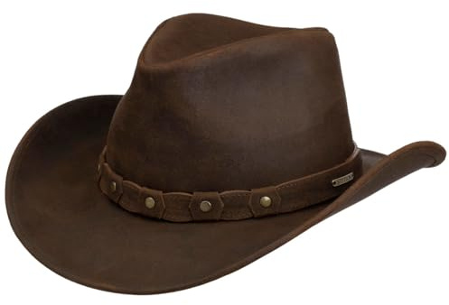Stetson Calf Split Lederhut Western Vintage Herren braun XL (60-61 cm)