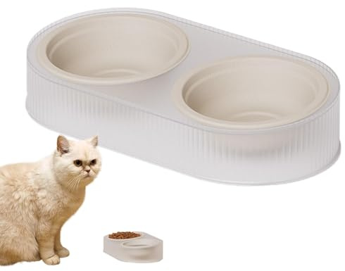 Piatti per Gatto per Cibo e Acqua, ciotole per Cani, Set di Piatti di Cibo e Ciotola di Acqua per Cani, Ciotola Doppia per Gatti Ciotole per Gatti Indoor Mangiatoia a Doppio Piatto