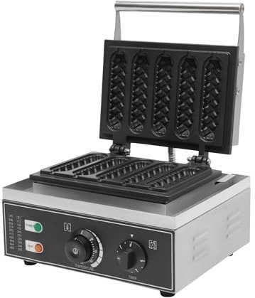 Hot Dog Macchina per waffle elettrica antiaderente, macchina per waffle, per la casa, commerciale, francese, hotdog per waffle professionale in acciaio inox