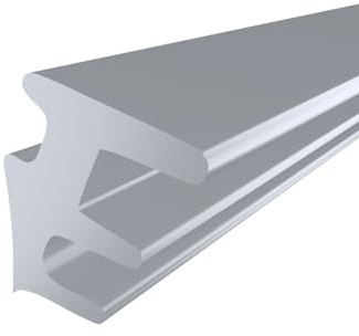 Guarnizione Fermavetro universale in PVC. Bordatura ad incastro solo pressione per finestre balconi e infissi in alluminio. Facile da montare. UP ferma vetro. (UP2 Trasparente, 5 metri)