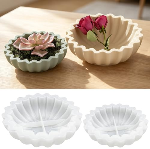 TZEKING 2 Pezzi Stampi per Candele Ciotola in Silicone,Stampo per Candele Stampi in Silicone da Colata per Resina Epossidica