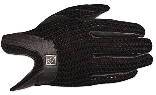 SSG Lycrochet Horseshoe Back Glove - Black - 8