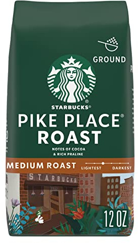 STARBUCKS Medium Pike Place Roast Coffee, Ground, 12 oz