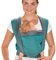 Hoppediz gewebtes Baby-Tragetuch ab Geburt, 100% kbA-Baumwolle (Bio), New York petrol 4,60 m