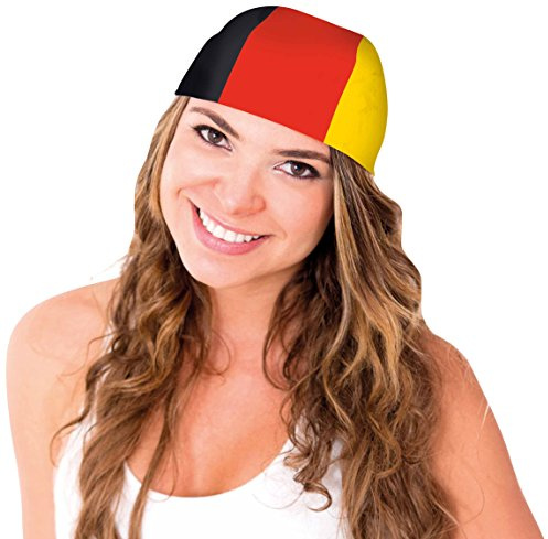 Amscan 9900300 - Bandana Deutschland, Einheitsgröße, Fußball, Weltmeisterschaft, Fan-Artikel