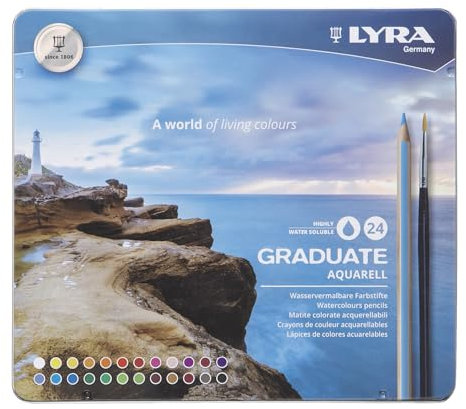 LYRA 2881240 Aquarellstifte, mehrfarbig, 21 x 1.4 x 18 cm