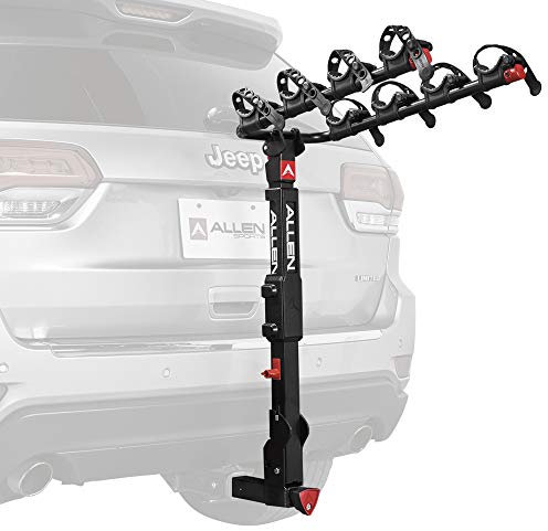 Allen Sports Premier Fahrradträger für 4 Fahrräder mit Schnellverschluss für 5,1 cm Anhängerkupplung, Schwarz