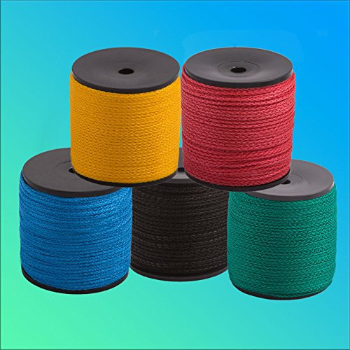 Lot de 10 cordons de maçon en polypropylène Jaune 100 m/2 mm