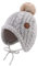 XIAOHAWANG Baby Wintermütze Mädchen Jungen Warm Strickmütze mit Pompom Niedliche BabymüTZE Herbst,Winter (Grau, 0-6Monate)