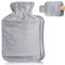 Hot Water Bottle- PVC 1.8L Hot Water Bag with Hand Pocket Provide Hand Feet Warmth and Pain/Menstrual Cramps Relief- Hot Water Bottles with Cover Perfect for Women, Seniors & Children (Grey)