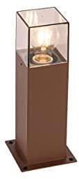 Qazqa Lámpara exterior de pie industrial marrón óxido 30 cm IP44 - Dinamarca Aluminio/Plástico Alargada Adecuado para LED Max. 1 x 15 Watt
