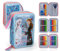 Disney Frozen - Die Eiskönigin Anna und ELSA, 3-Fach Federtasche Federmappe, 44 TLG. gefüllt für Jungen Mädchen Kinder, blau/rosa, 20 x 12,5 x 5,5 cm