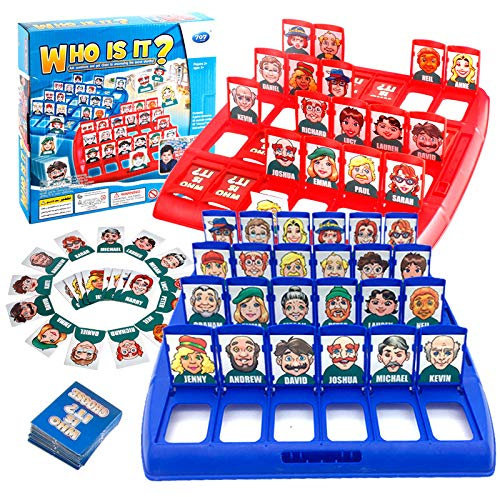 Wer Ist Es Spiel,Wer ist es Lustiges Ratespiel Brettspiel,Family Erraten Spiele,Guess What Spiel,Guess Who Whats Their Name,Wer Bin Ich Spiel Classic Guess Game für Family Eltern Kinder Party