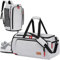 Lifewit Sporttasche Herren, 40L, Reisetasche Rucksack mit Schuhfach und Nassfach, Wasserdicht Trainingstasche, Tasche für als Handgepäck auf Flügen, Sport, Fitness, Reisen, Gym Bag, Silbergrau
